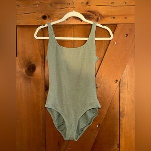 Aerie Green Ribbed One Piece Sz M